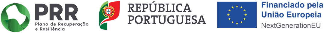 PRR — Plano de Recuperação e Resiliência · República Portuguesa · Financiado pela União Europeia, NextGenerationEU